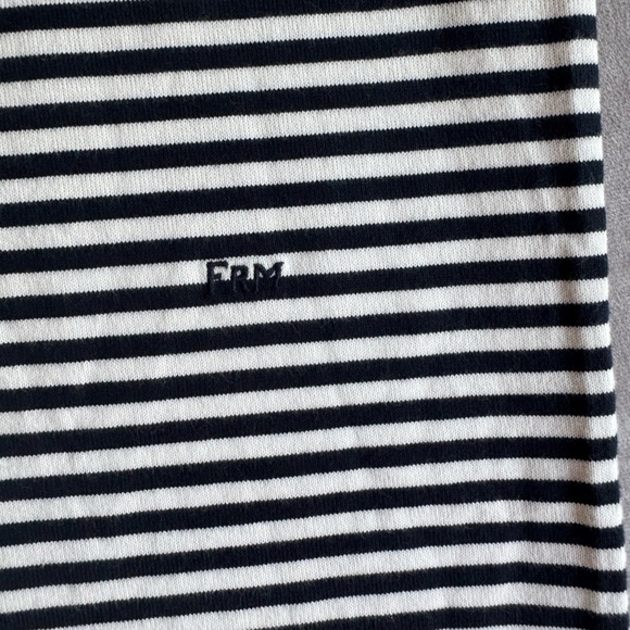 Frame Denim Black and White Striped Tee - Picture 8 of 10